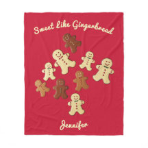 Cozy Red Gingerbread Man Christmas