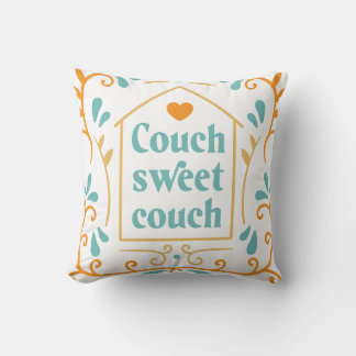 Cozy Retro Lettering Throw Pillow