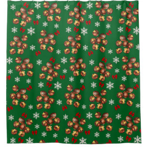 Cozy Roasted Chestnuts  And Snowflakes Winter Shower Curtain