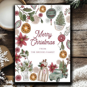 Cozy Rustic Christmas Holiday Card