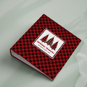 Cozy Rustic Plaid Personalized Memory Album Binder