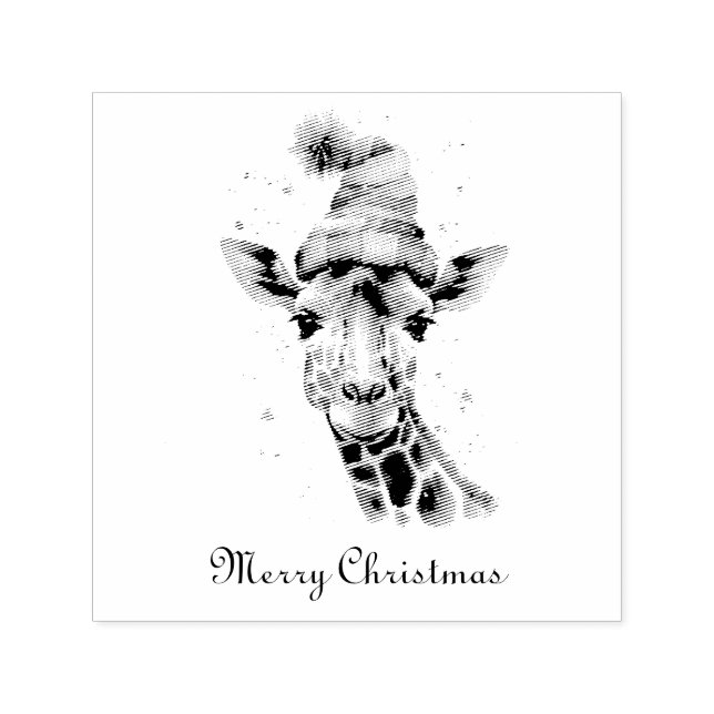 Cozy Safari Christmas, custom Self-inking Stamp (Design)