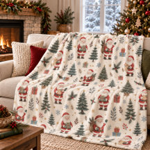 Cozy Santa and Botanical Trees Christmas