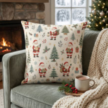 Cozy Santa and Botanical Trees Christmas