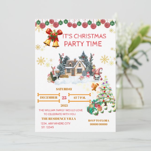 Cozy Santa Christmas Card (Standing Front)