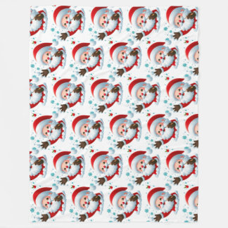 Cozy Santa Fleece Blanket