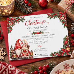 Cozy Scandinavian Christmas Couples Party Invitation