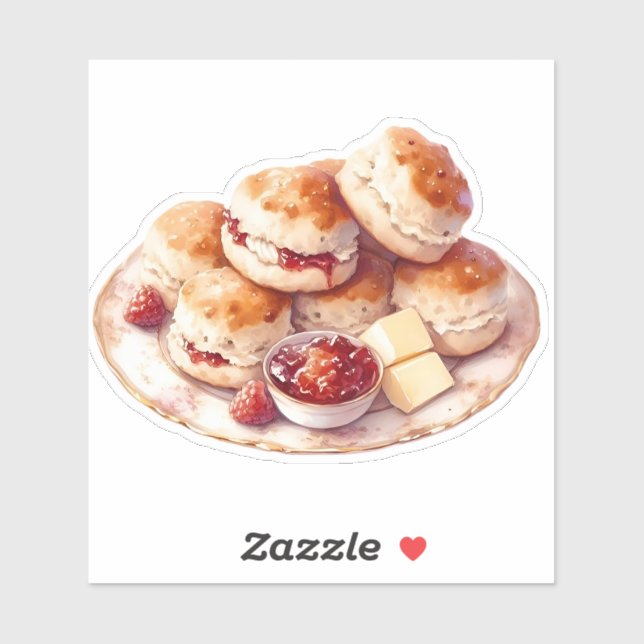 Cozy Scones & Jam Sticker Afternoon Tea Aesthetic (Sheet)