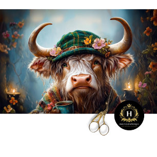 Cozy Scottish Highland Cow Furniture Decoupage Tissue Paper