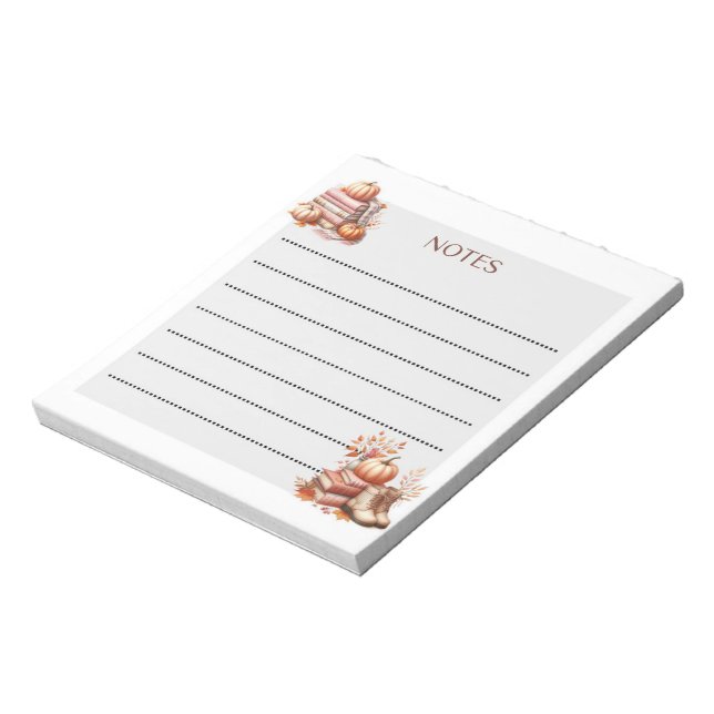 Cozy Scribbles Autumn Notepad (Rotated)
