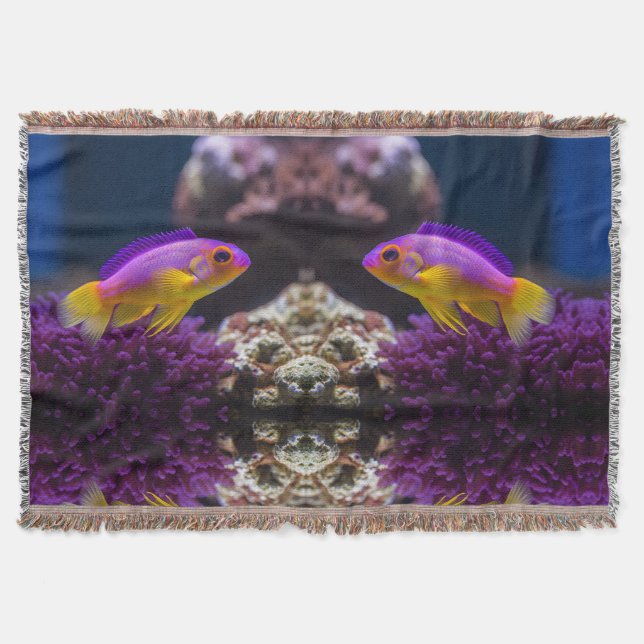 Cozy Sea Life Throw for Kids and Adults Throw Blanket (Front)