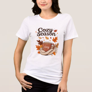 Cozy Season Autumn Fall Vibes Coffee Tri-Blend Shirt