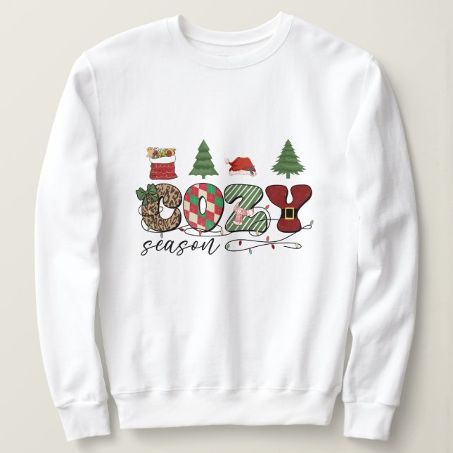 Cozy season christmas sweatshirt (Design Front)