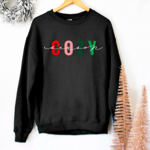 Cozy Season Cute Calligraphy Holiday Sweatshirt