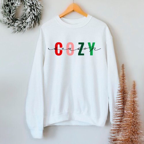 Cozy Season Cute Calligraphy Holiday Sweatshirt