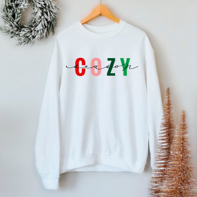 Cozy Season Cute Calligraphy Holiday Sweatshirt (Creator Uploaded)