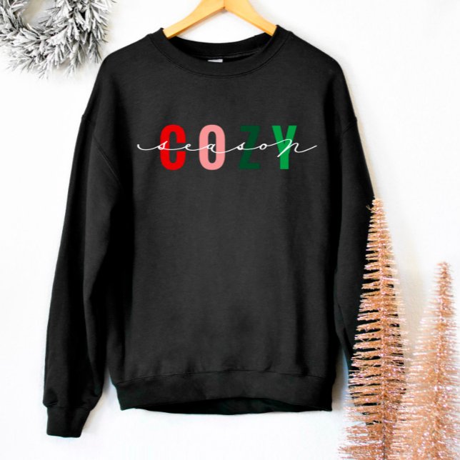 Cozy Season Cute Calligraphy Holiday Sweatshirt (Creator Uploaded)