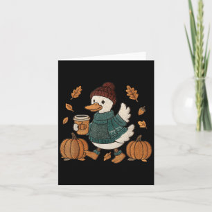 Cozy Season Duck Cute Fall Duck Pumpkin Sce Autumn Card