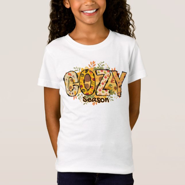Cozy Season Floral Fine Jersey T-shirt (Front)