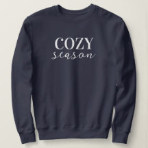 Cozy Season Navy Blue Minimalist Sweatshirt