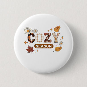 Cozy Season Oversized T-Shirt Button