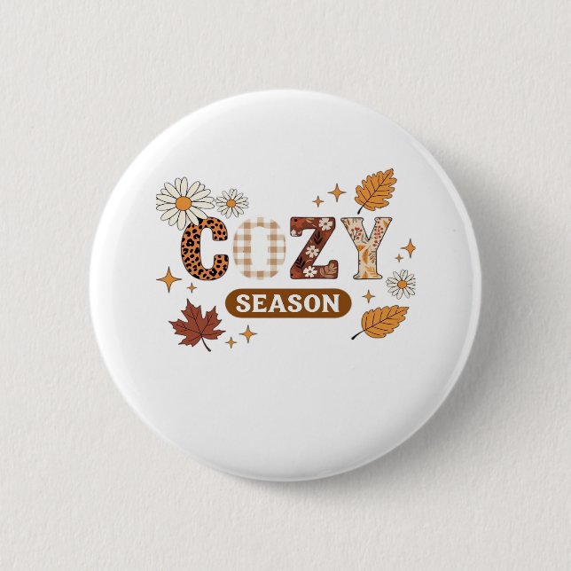 Cozy Season Oversized T-Shirt Button (Front)