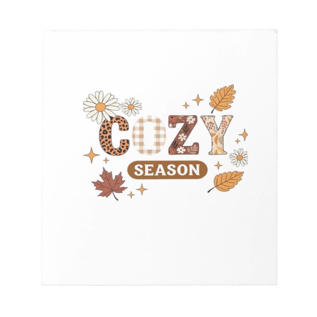 Cozy Season Oversized T-Shirt Notepad (Front)