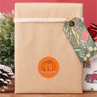 Cozy Season Pumpkin Fall Aesthetic Cute Round Classic Round Sticker