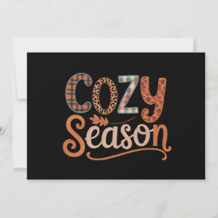 Cozy Season Retro Fall Get Cozy Thanksgiving Invitation