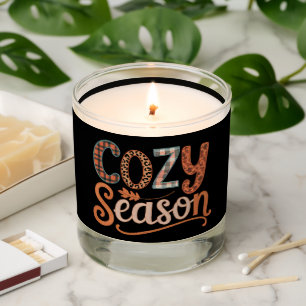 Cozy Season Retro Fall Get Cozy Thanksgiving Scented Candle