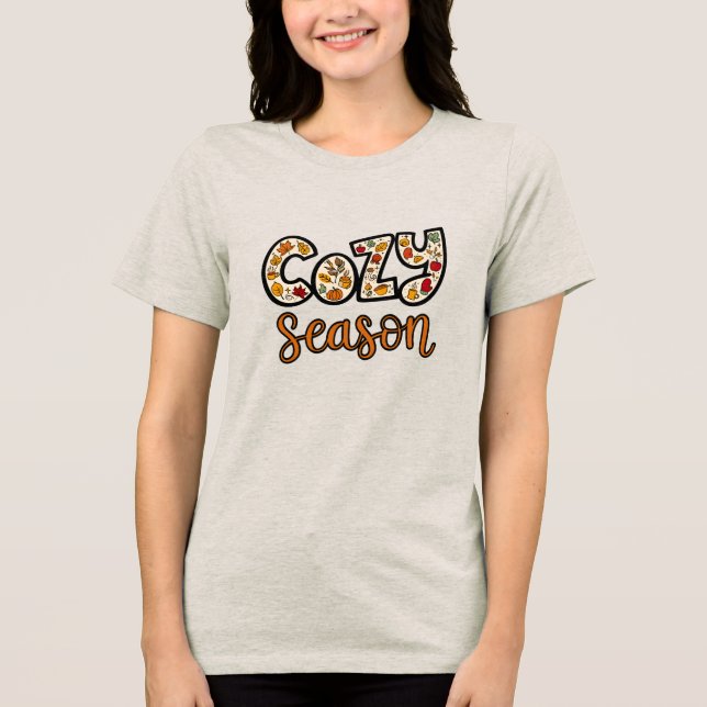 Cozy Season Shirt  | Autumn Vibes T-Shirt  (Front)