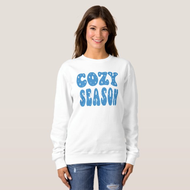 Cozy Season Sweatshirt, Christmas Sweatshirt,  Sweatshirt (Front Full)
