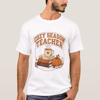 Cozy Season Teacher Sweatshirt - Fall Crewneck T-Shirt