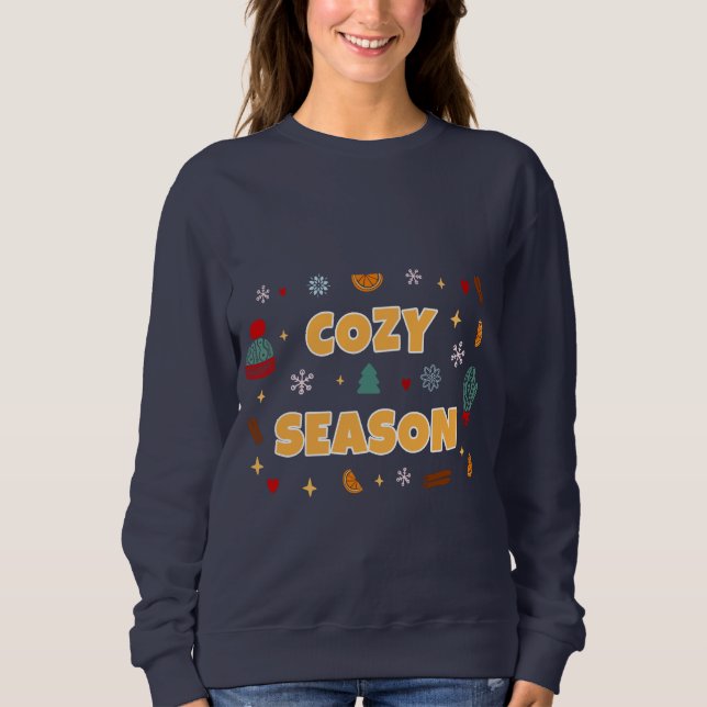 Cozy Season Winter Icons – Style A Sweatshirt (Front)