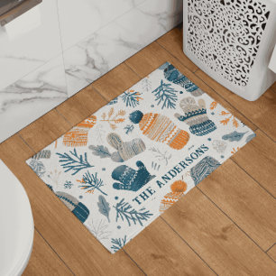 Cozy Seasonal Winter  Stylish Winter Wonderland  Bath Mat