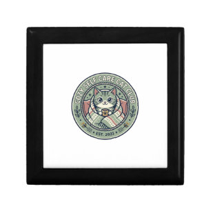 Cozy Self Care Cat Cat Graphic Tee Art - Cozy Self Gift Box