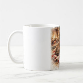 Cozy Senior Dachshund Watercolor Mug