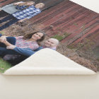 Cozy sherpa personalized photo blanket - keepsake
