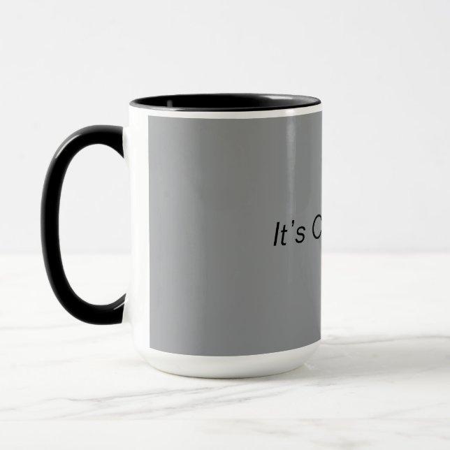 Cozy Sips Coffee Mug – Gray Edition (Left)
