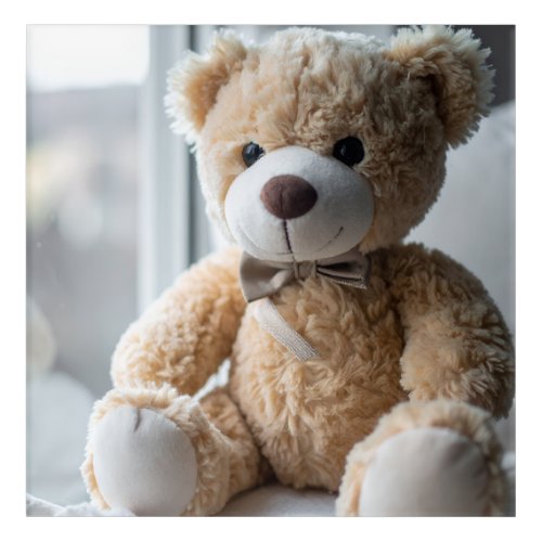 Cozy Sitting Teddy Bear Acrylic Print