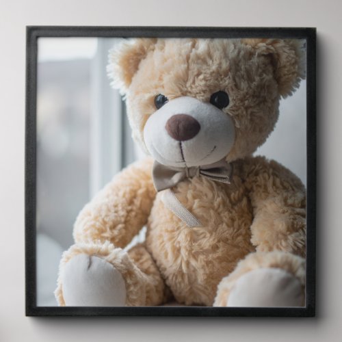 Cozy Sitting Teddy Bear Peel And Stick Photo Tile