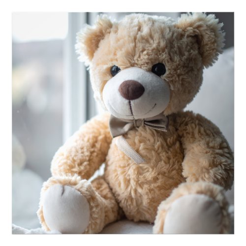 Cozy Sitting Teddy Bear Photo Print
