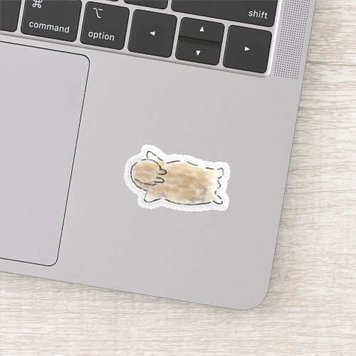 Cozy Sleeping Hamster Personalized Gift Sticker