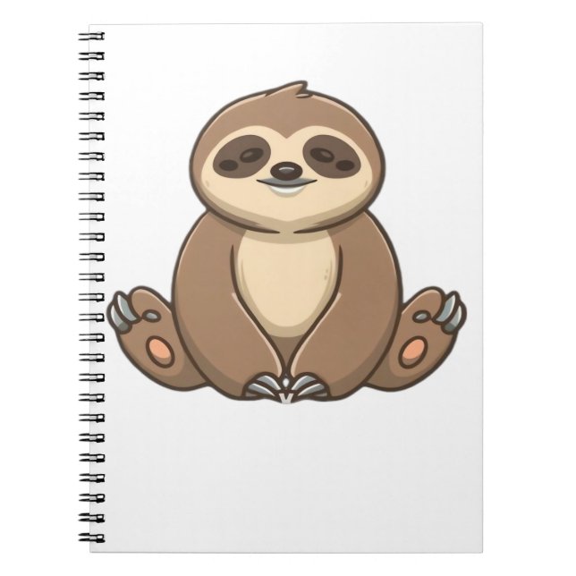 Cozy Sloth Classic T-Shirt Notebook (Front)