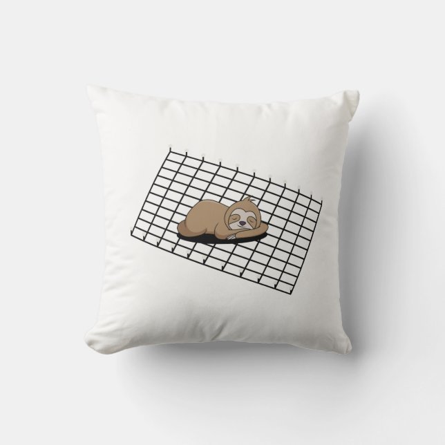  Cozy Sloth on a Net Pillow (Front)