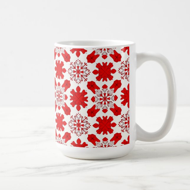 Cozy Snowflake Pattern For Holiday Gift Coffee Mug (Right)