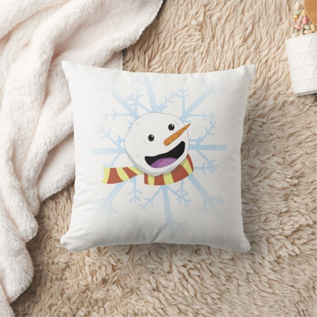 Cozy Snowman Throw Pillow (Blanket)