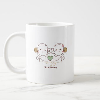 Cozy Sock Monkey  Giant Coffee Mug