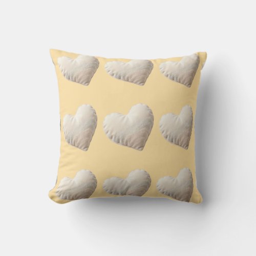 Cozy Soft Heart Minimalist Mama Throw Pillow