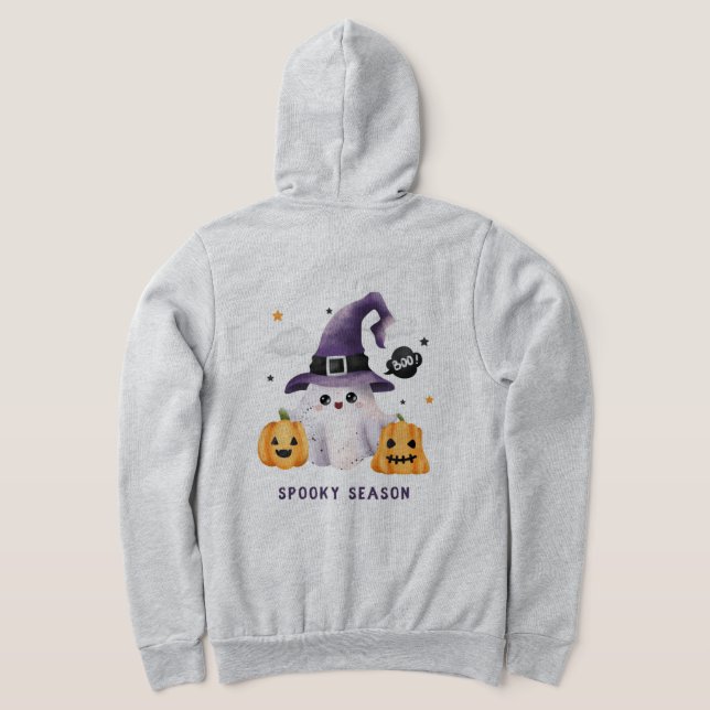 Cozy Spooky Season Ghost Hoodie for Women  (Laydown Back)